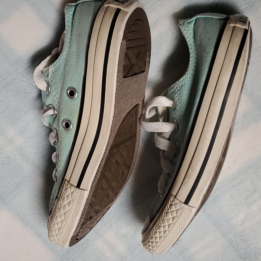 CONVERSE ALL STAR GIRLS BLUE SHOES SIZE 11 - Picture 3 of 12